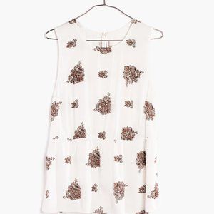 Madewell Ruffle Tank Top in Floating Paisley